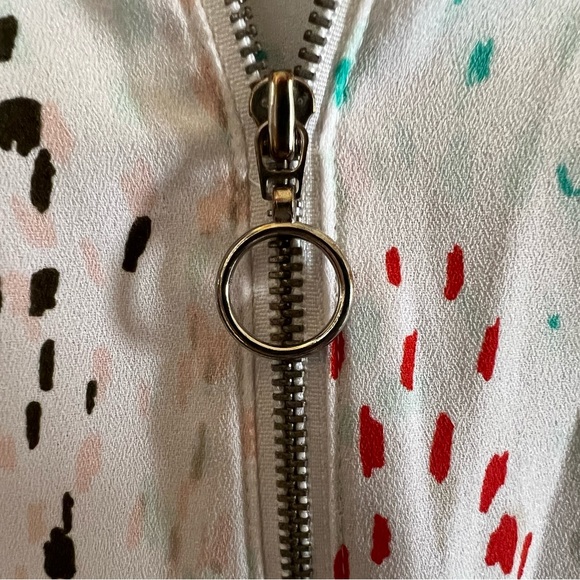 Apt. 9 Sleeveless Zipper Blouse Abstract Color Speck Design (medium) - Picture 4 of 7